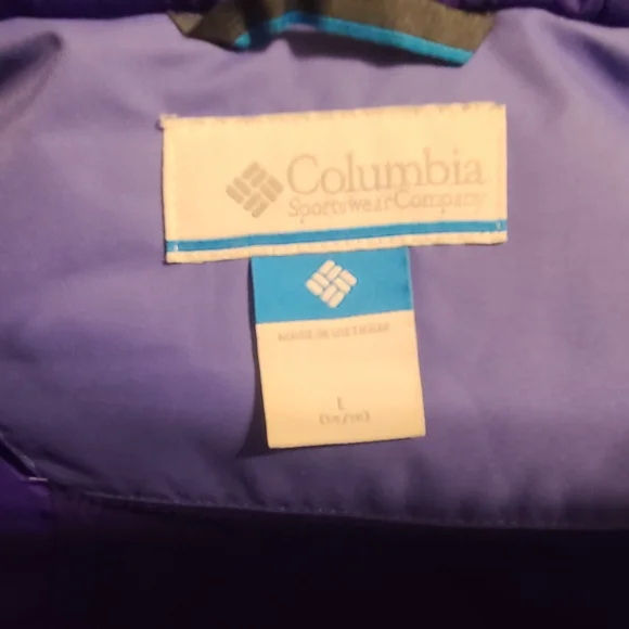Columbia Girls' Crash Out Snow Jacket in light & dark purple, size Large - Picture 11 of 14